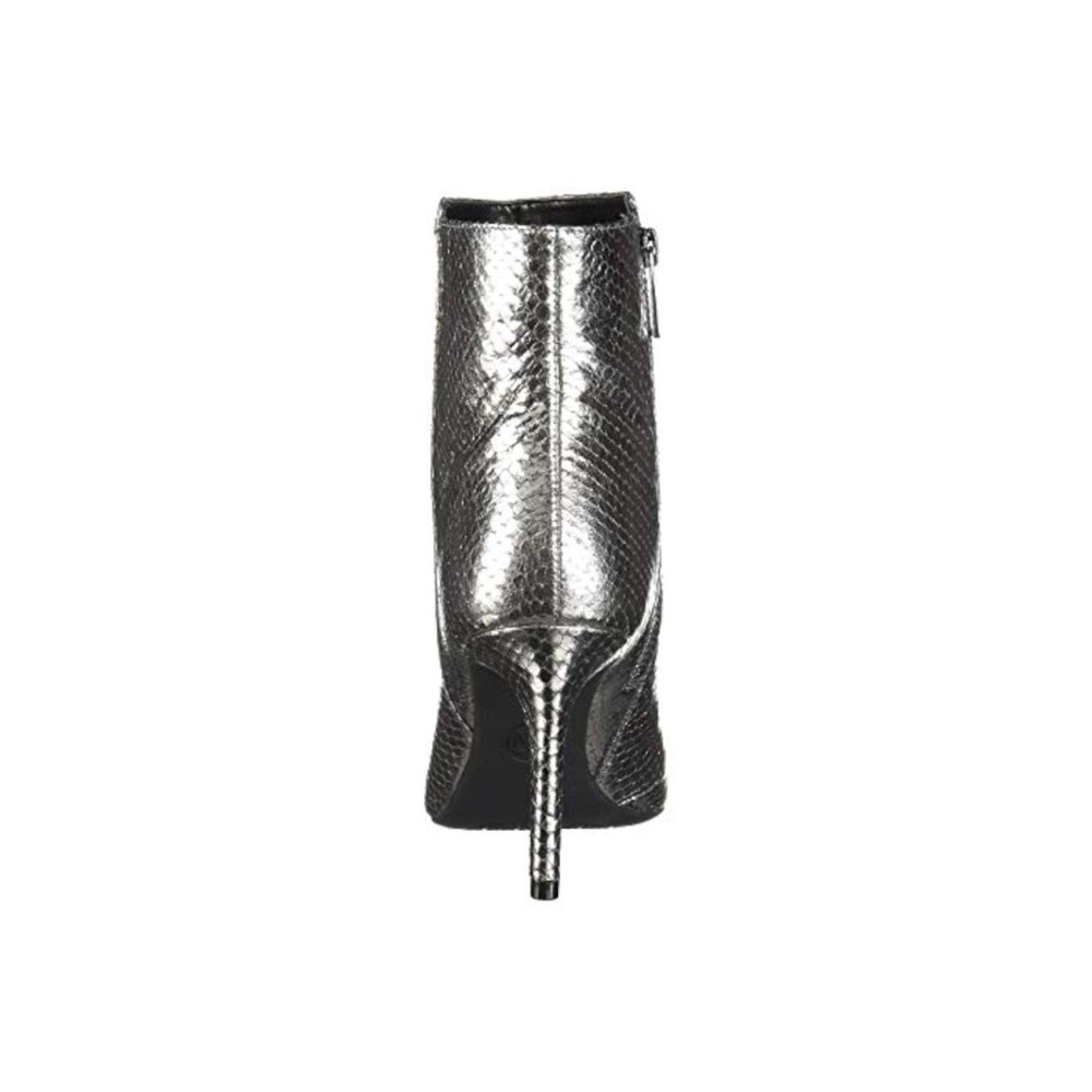 Michael Kors Dorothy Flex Leather Pointed Toe Ankle Metallic Silver Snake Heel 8 - Picture 5 of 16